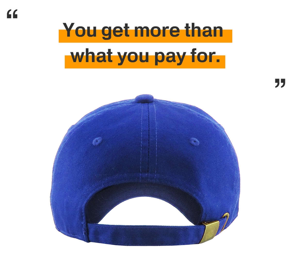 Royal Low Profile Baseball Caps Back View
